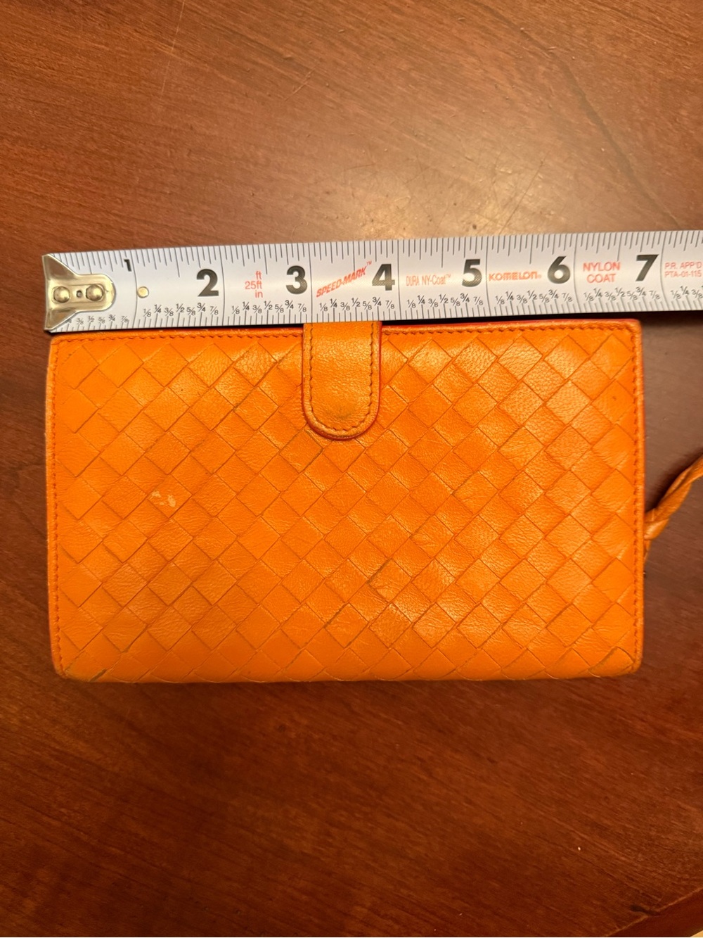 Bottega Veneta Orange Intrecciato Leather Zip Wallet - Picture 10 of 12